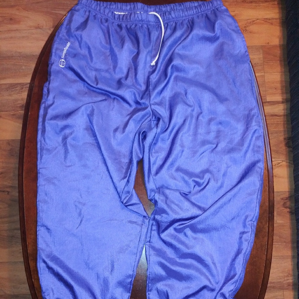 1990's Sergio Tacchini Silky Purp Nylon Track Pant